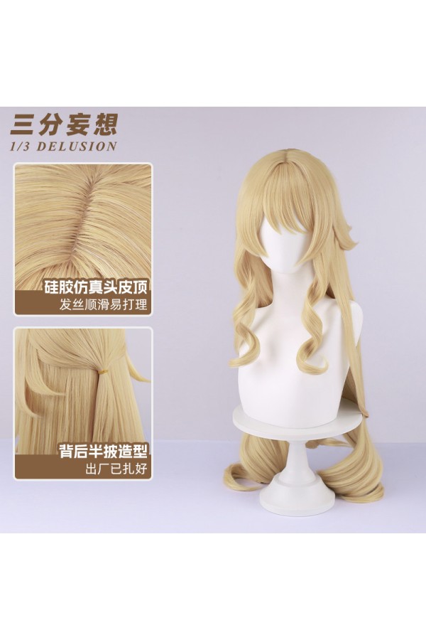 1/3 Delusion Genshin Impact Fontaine Navia Blonde Cosplay Wig